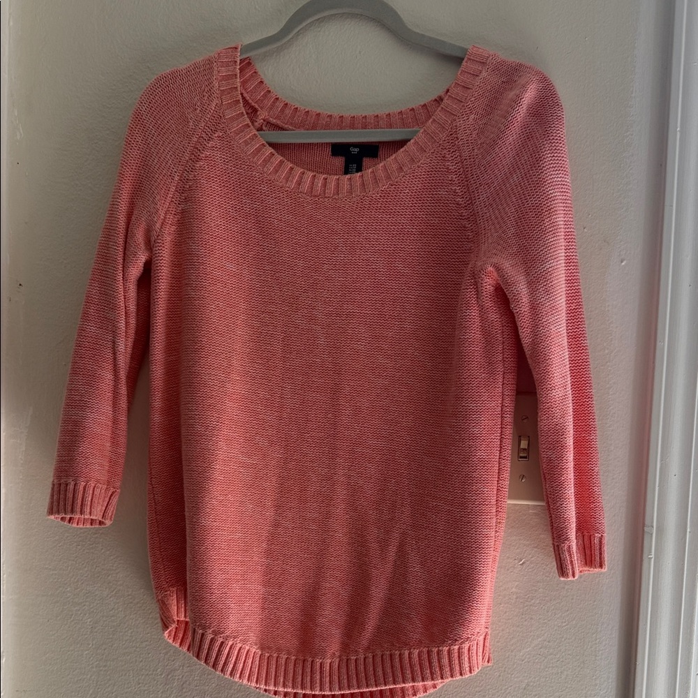 GAP Coral Pink Scoop Neck Sweater